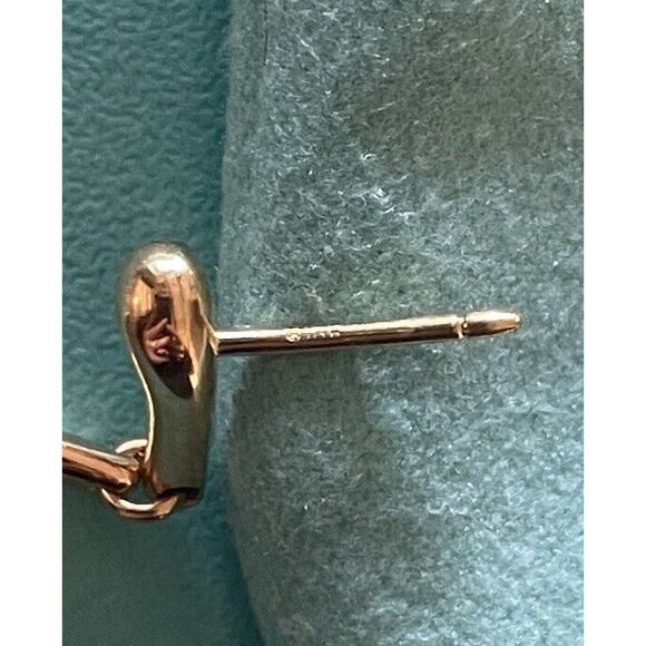 Tiffany & Co. 18k Yellow Gold Elsa Peretti Elongated Teardrop Dangle Earrings - Picture 11 of 12